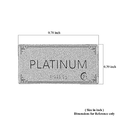 999 Platinum Bar 13x26x0.23mm 2 Grams