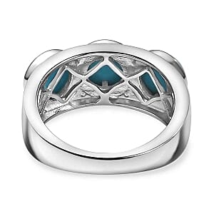 Sleeping Beauty Turquoise 2.27 ctw Ring in Vermeil Yellow Gold Over Sterling Silver (Size 11.5)