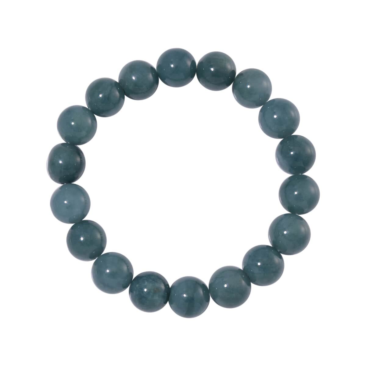 Olmec Jadeite 11-13mm 270.00 ctw Beaded Stretch Bracelet image number 0