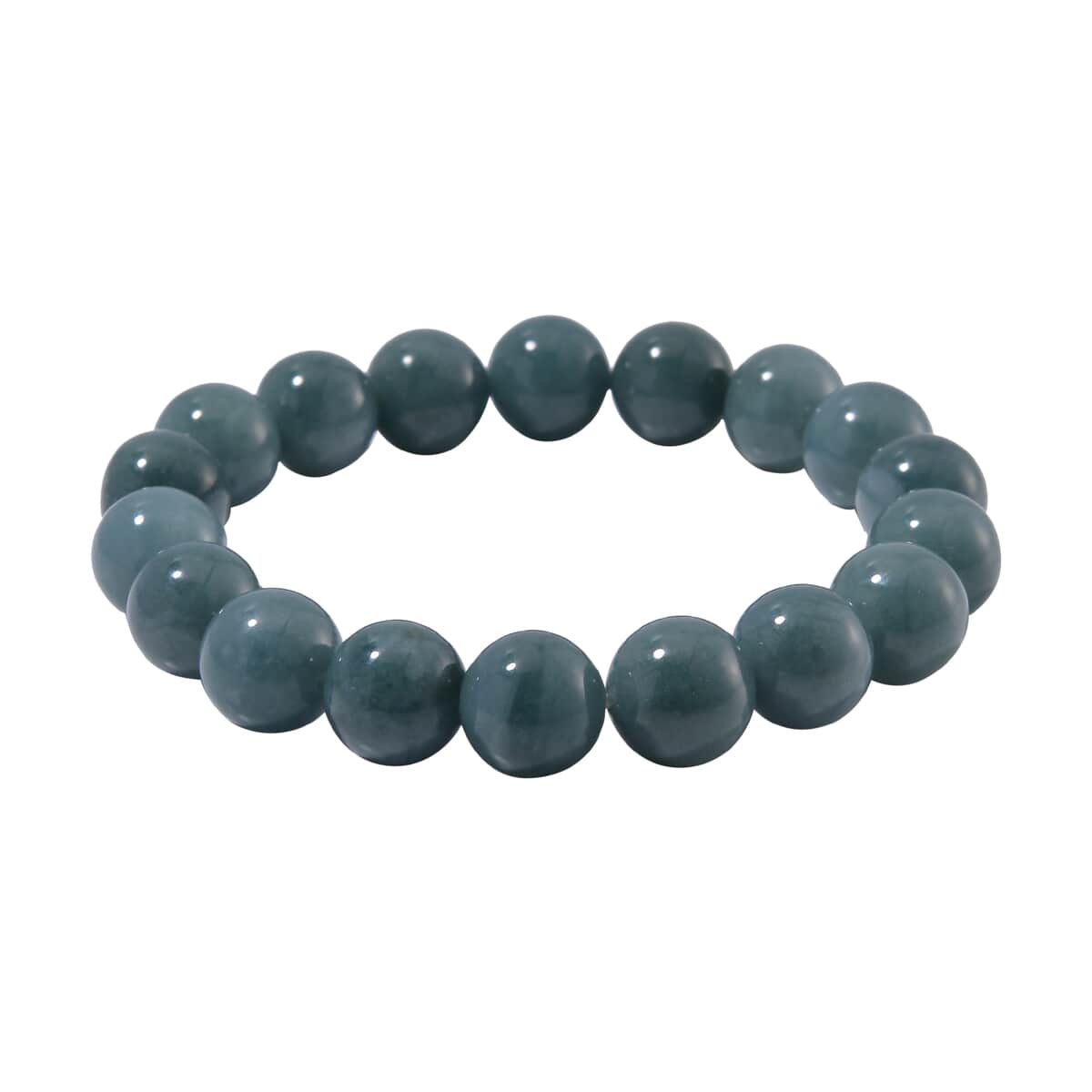 Olmec Jadeite 11-13mm 270.00 ctw Beaded Stretch Bracelet image number 2