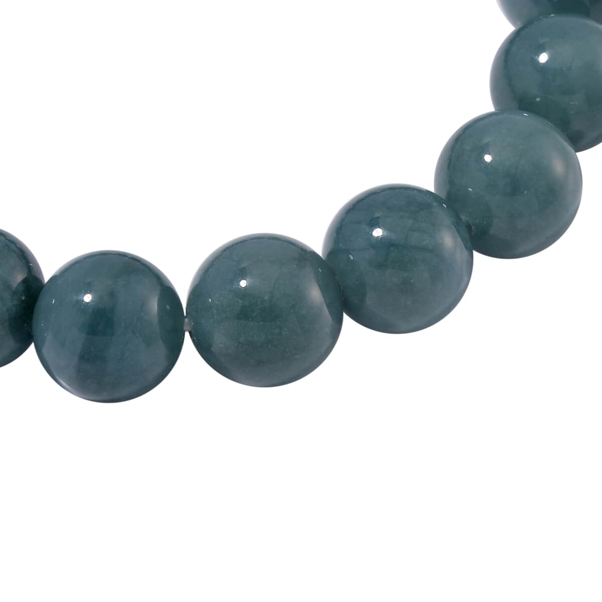 Olmec Jadeite 11-13mm 270.00 ctw Beaded Stretch Bracelet image number 3