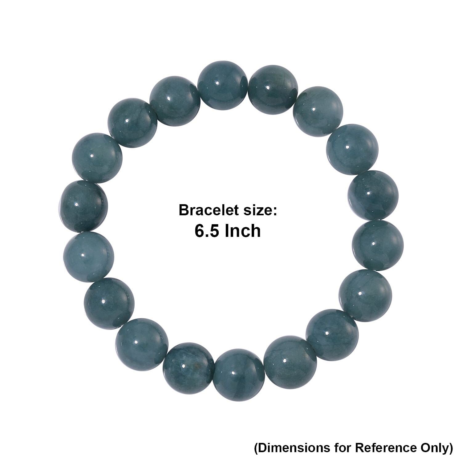 Natural Olmec Jadeite 11-13mm 270.00 ctw Timelass Beaded Stretch Bracelet