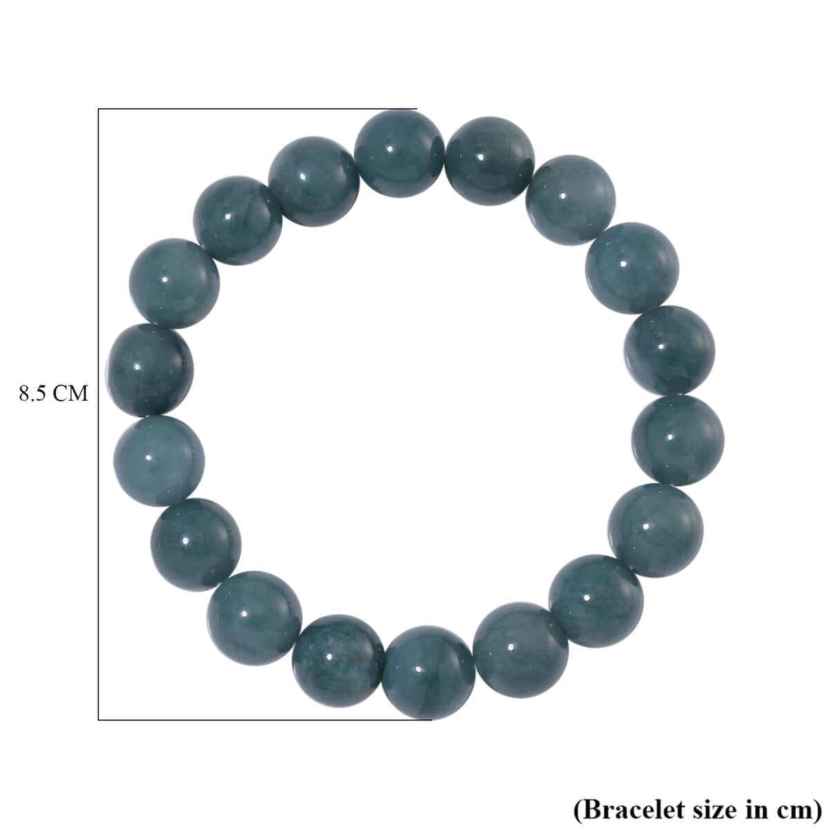 Olmec Jadeite 11-13mm 270.00 ctw Beaded Stretch Bracelet image number 4