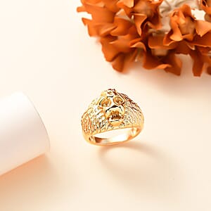 EverTrue Bronzella Collection Lions Roar Men's Ring in 18K YG Plated Bronze (Size 9.0)
