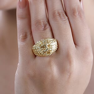 EverTrue Bronzella Collection Lions Roar Men's Ring in 18K YG Plated Bronze (Size 9.0)