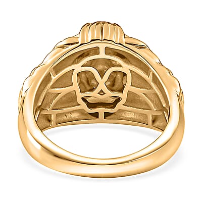EverTrue Bronzella Collection Lions Roar Men's Ring in 18K YG Plated Bronze (Size 9.0)