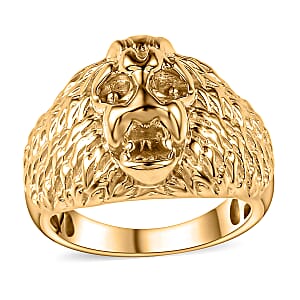 EverTrue Bronzella Collection Lions Roar Men's Ring in 18K YG Plated Bronze (Size 12.0)