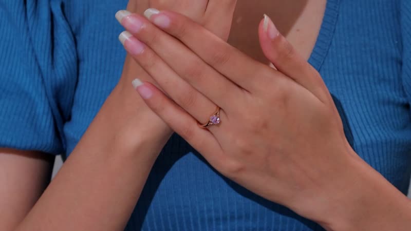 Premium Martha Rocha Kunzite Ring in 18K Vermeil RG Over Sterling Silver (Size 10.0) 0.65 ctw