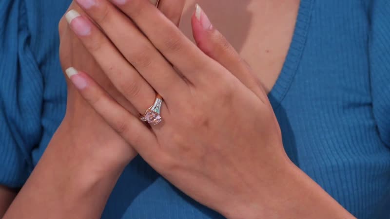 Certified & Appraised Iliana AAAA Pink Morganite, Paraiba Tourmaline and G-H SI Diamond 2.90 ctw Ring in 18K Rose Gold (Size 6.0)