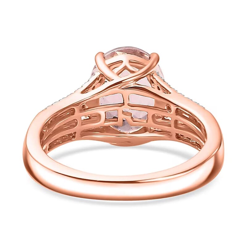 Certified & Appraised Iliana AAA Pink Morganite, Paraiba Tourmaline and G-H SI Diamond 2.90 ctw Ring in 18K Rose Gold (Size 6.0)