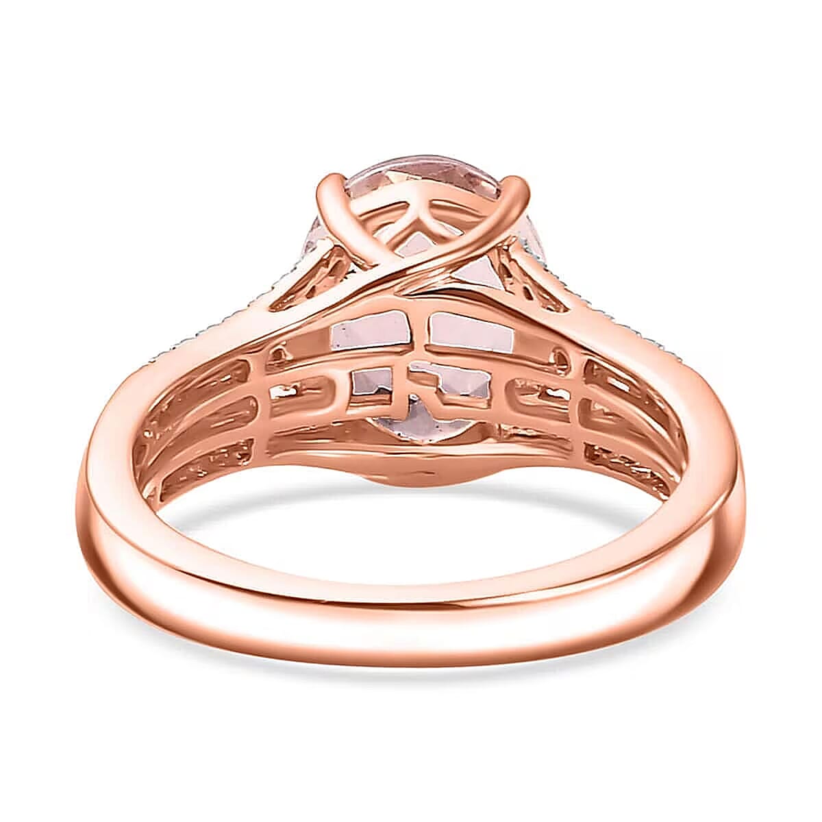 Certified & Appraised Iliana AAA Pink Morganite, Paraiba Tourmaline and G-H SI Diamond 2.90 ctw Ring in 18K Rose Gold (Size 8.0) image number 6