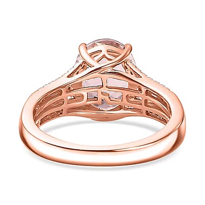 Certified & Appraised Iliana AAA Pink Morganite, Paraiba Tourmaline and G-H SI Diamond 2.90 ctw Ring in 18K Rose Gold (Size 8.0)