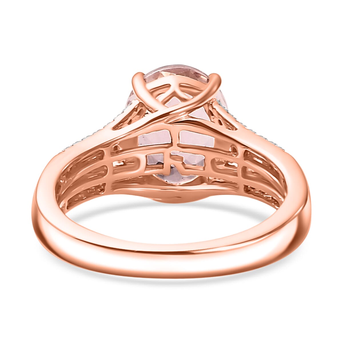 Certified & Appraised Iliana AAA Pink Morganite, Paraiba Tourmaline and G-H SI Diamond 2.90 ctw Ring in 18K Rose Gold (Size 9.0) image number 4