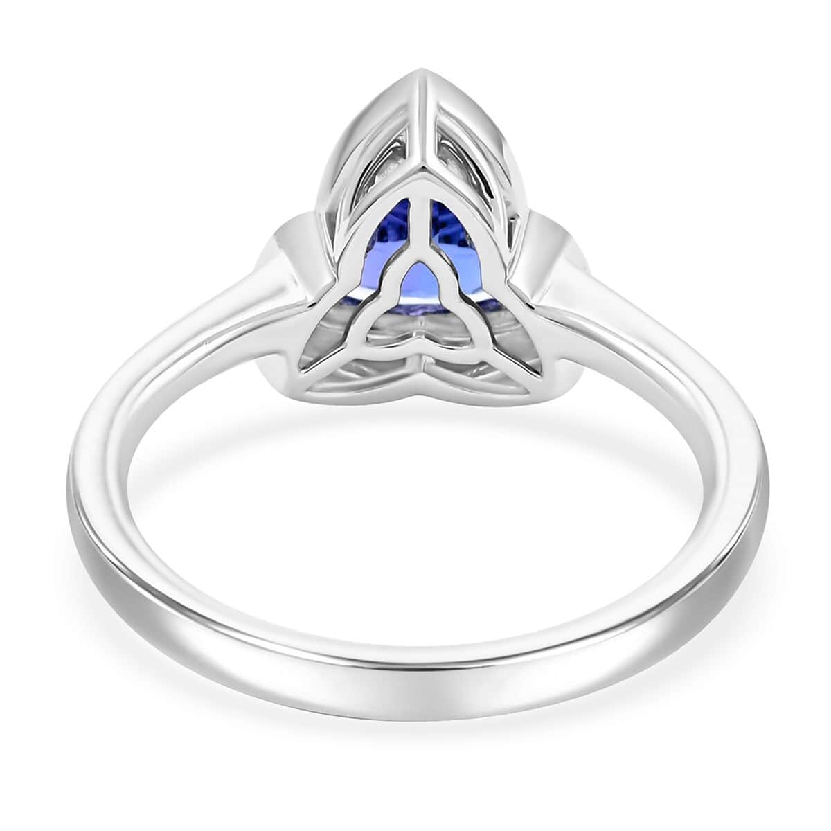 Certified & Appraised Rhapsody AAAA Tanzanite and E-F VS Diamond 1.50 ctw Ring in 950 Platinum (Size 10.0) 5.85 Grams image number 4