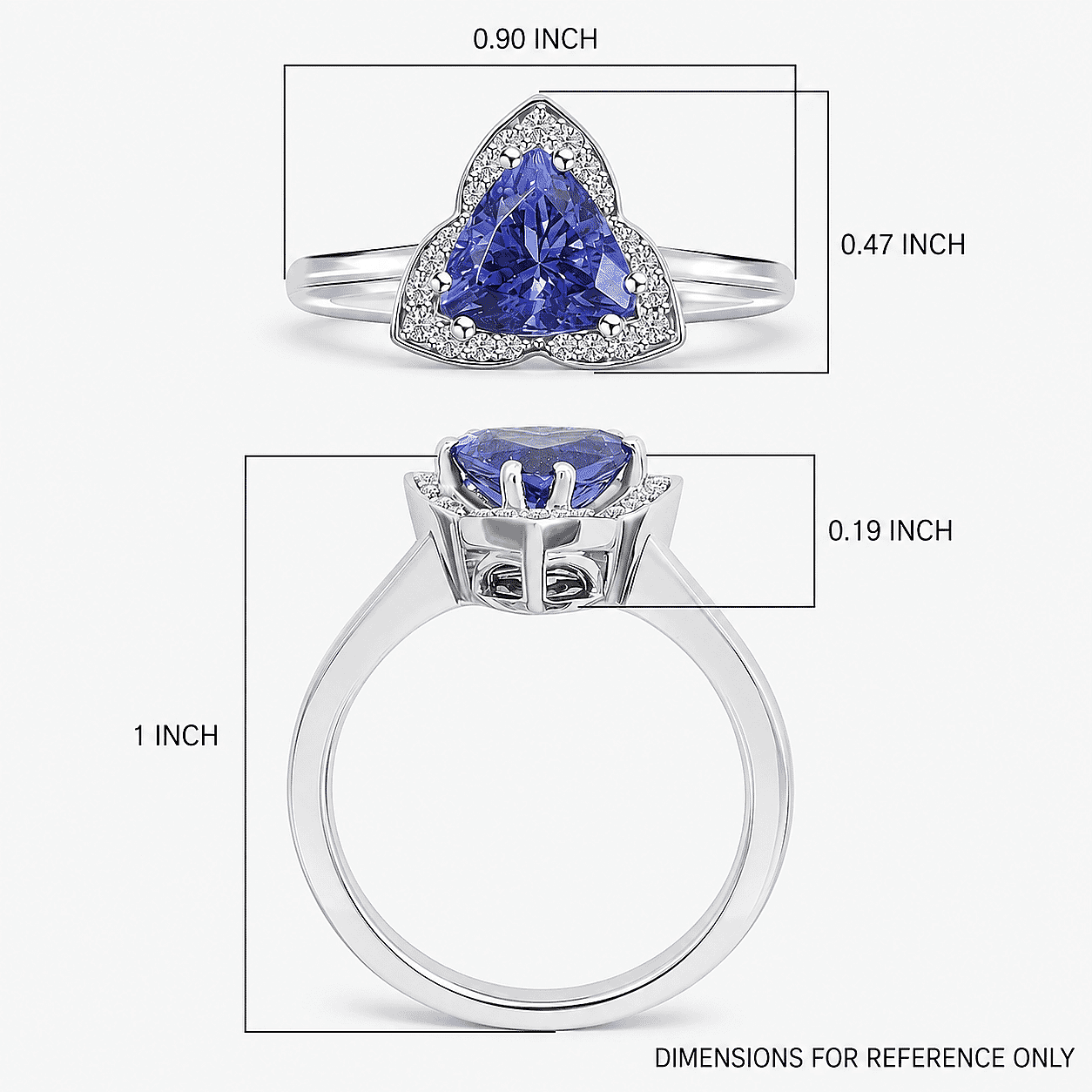 Certified & Appraised Rhapsody AAAA Tanzanite and E-F VS Diamond 1.50 ctw Ring in 950 Platinum (Size 10.0) 5.85 Grams