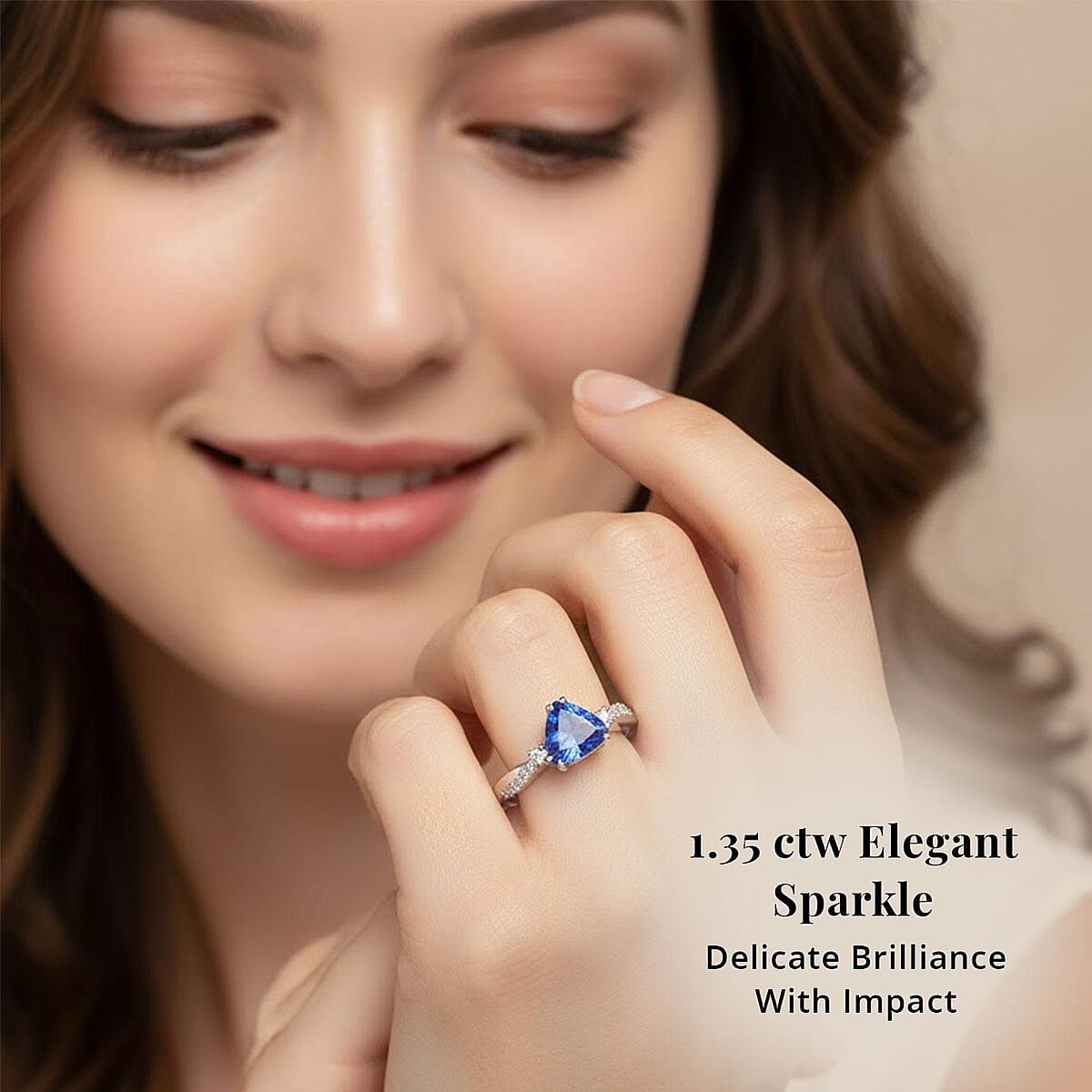 Certified & Appraised Rhapsody AAAA Tanzanite and E-F VS Diamond 1.35 ctw Ring in 950 Platinum (Size 10.5) 5 Grams image number 1