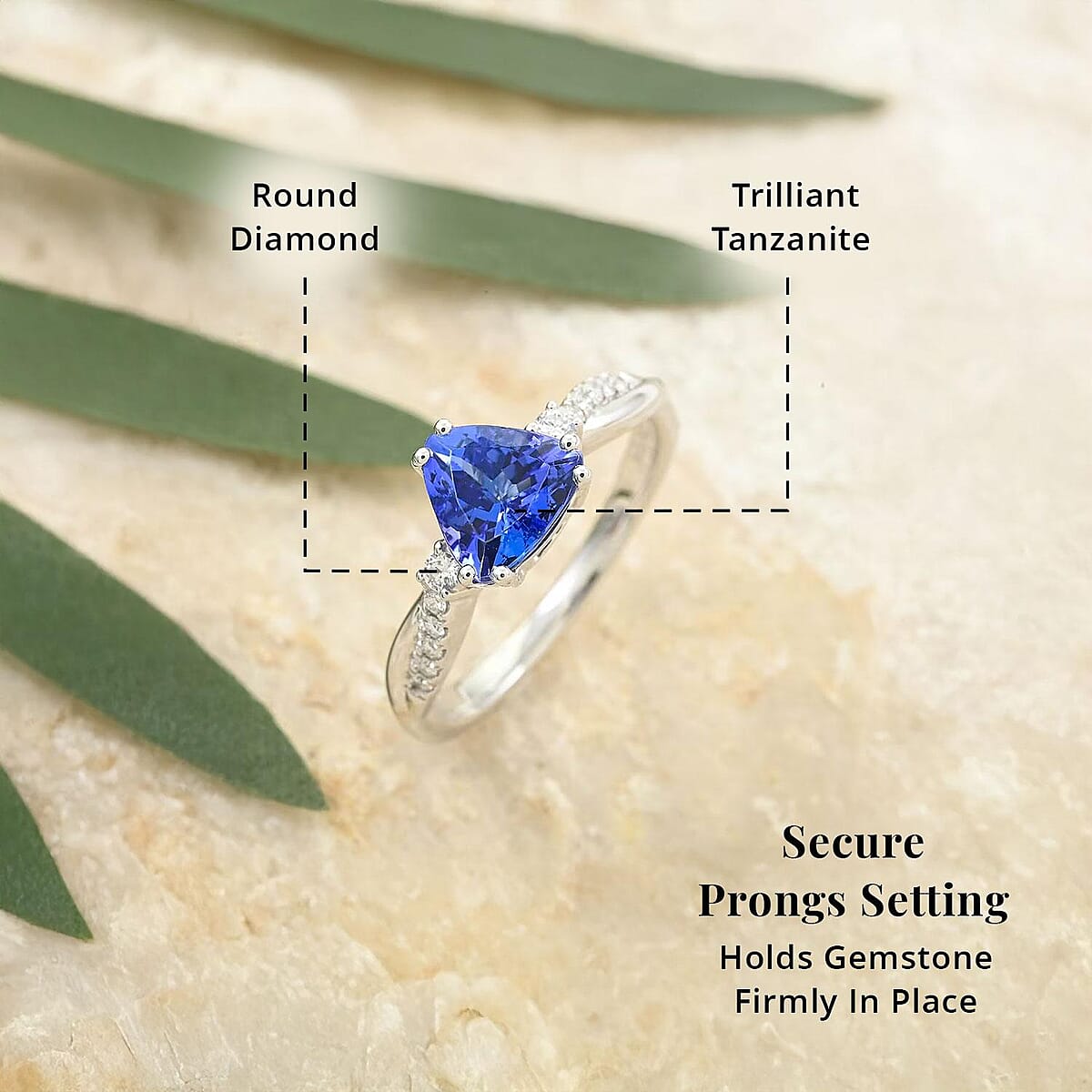 Certified & Appraised Rhapsody AAAA Tanzanite and E-F VS Diamond 1.35 ctw Ring in 950 Platinum (Size 8.0) 5 Grams image number 4