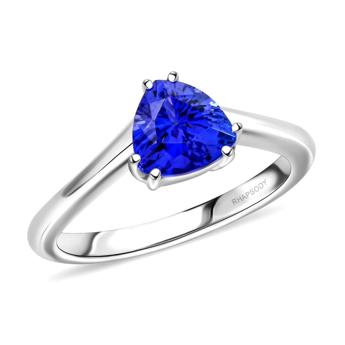 Certified & Appraised Rhapsody AAAA Tanzanite 1.25 ctw Solitaire Ring in 950 Platinum (Size 10.0) 5.15 Grams image number 0