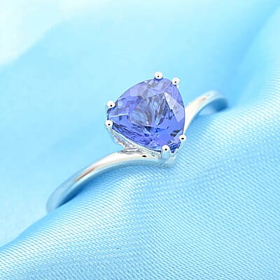 Certified & Appraised Rhapsody AAAA Tanzanite 1.25 ctw Solitaire Ring in 950 Platinum (Size 10.0) 5.15 Grams