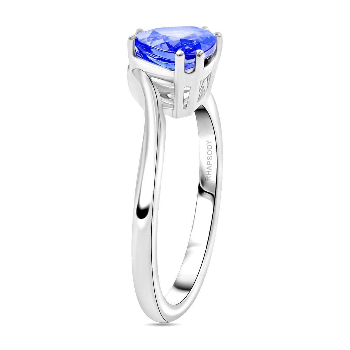 Certified & Appraised Rhapsody AAAA Tanzanite 1.25 ctw Solitaire Ring in 950 Platinum (Size 10.0) 5.15 Grams image number 3