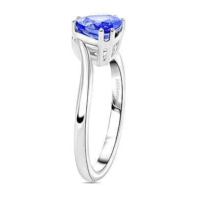 Certified & Appraised Rhapsody AAAA Tanzanite 1.25 ctw Solitaire Ring in 950 Platinum (Size 10.0) 5.15 Grams