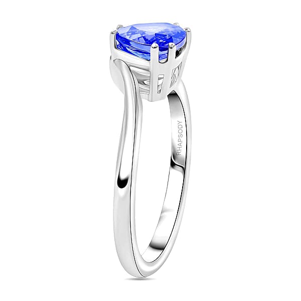 Certified & Appraised Rhapsody AAAA Tanzanite 1.25 ctw Solitaire Ring in 950 Platinum (Size 10.0) 5.15 Grams