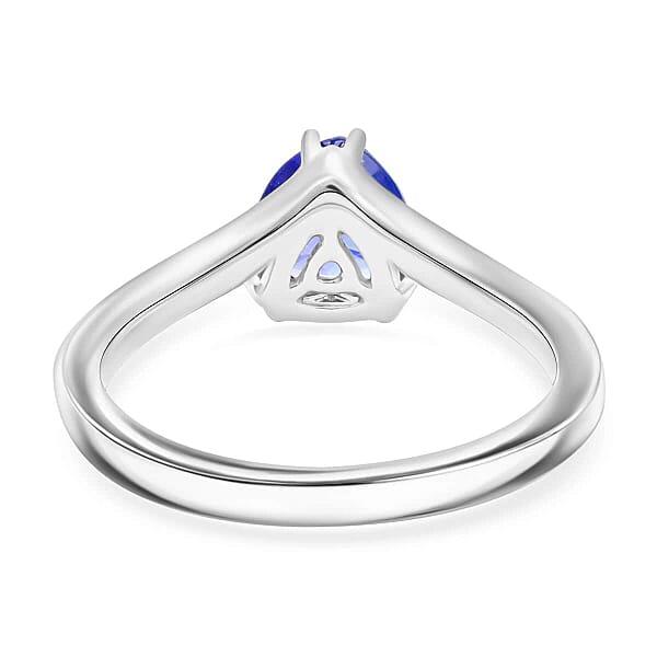Certified & Appraised Rhapsody AAAA Tanzanite 1.25 ctw Solitaire Ring in 950 Platinum (Size 10.0) 5.15 Grams