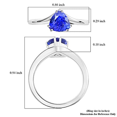 Certified & Appraised Rhapsody AAAA Tanzanite 1.25 ctw Solitaire Ring in 950 Platinum (Size 10.0) 5.15 Grams