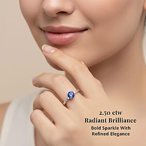 Certified & Appraised Rhapsody AAAA Tanzanite and E-F VS Diamond 2.50 ctw Ring in 950 Platinum (Size 10.0) 7.30 Grams