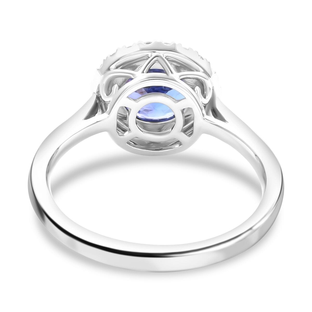 Certified & Appraised Rhapsody AAAA Tanzanite, Paraiba Tourmaline and E-F VS Diamond 2.15 ctw Ring in 950 Platinum (Size 7.0) 6.35 Grams image number 4