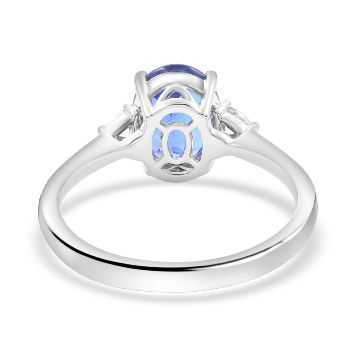 Certified & Appraised Rhapsody AAAA Tanzanite and E-F VS Diamond 2.75 ctw Ring in 950 Platinum (Size 6.0) 5.20 Grams image number 4