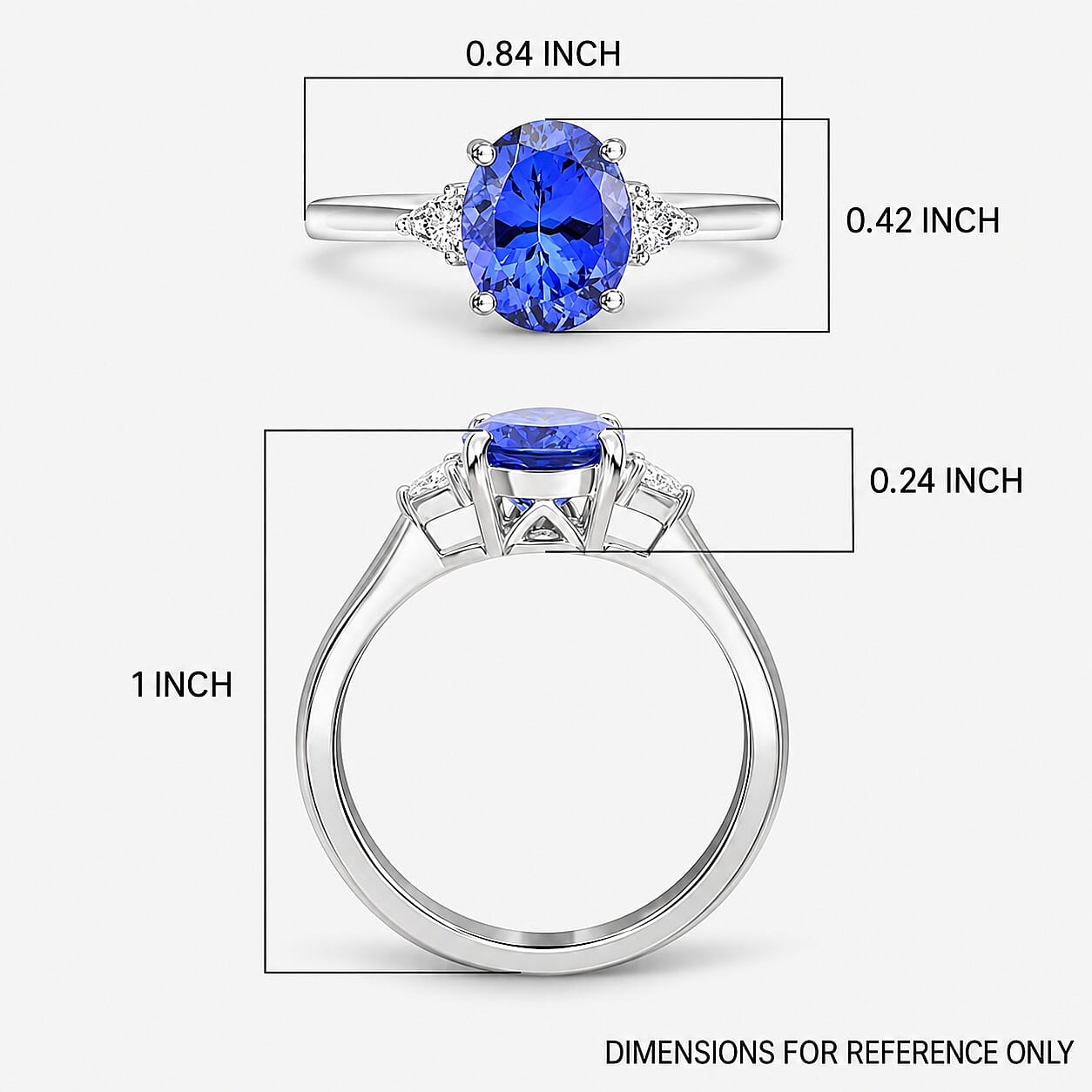 Certified & Appraised Rhapsody AAAA Tanzanite and E-F VS Diamond 2.75 ctw Ring in 950 Platinum (Size 10.0) 5.20 Grams