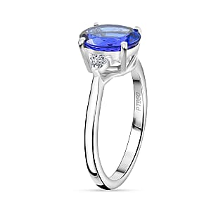 Certified & Appraised Rhapsody AAAA Tanzanite and E-F VS Diamond 2.75 ctw Ring in 950 Platinum (Size 11.0) 5.20 Grams