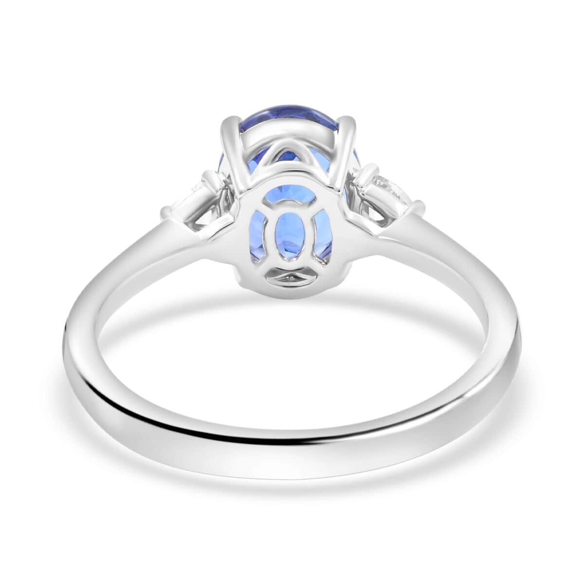 Certified & Appraised Rhapsody AAAA Tanzanite and E-F VS Diamond 2.75 ctw Ring in 950 Platinum (Size 11.0) 5.20 Grams image number 4