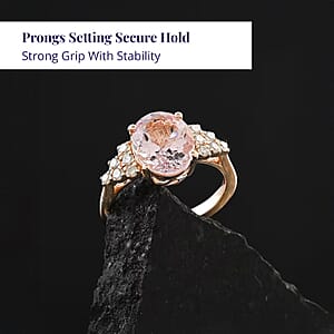 Certified & Appraised Luxoro AAA Pink Morganite and G-H I2 Diamond Ring in 10K Rose Gold (Size 10.0) 3.00 ctw