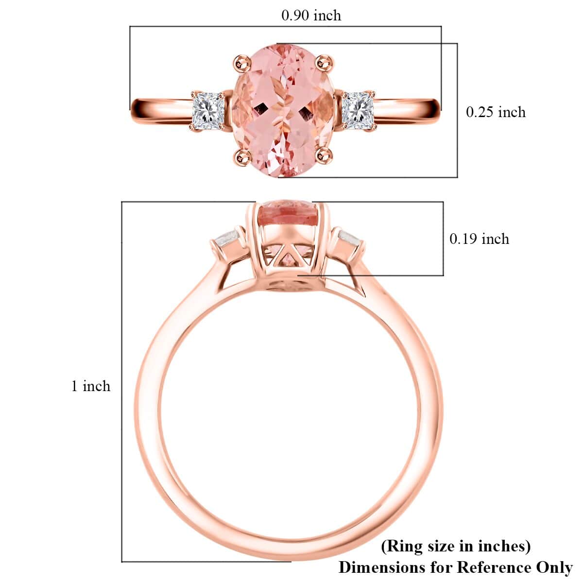 Certified & Appraised Luxoro AAA Pink Morganite and G-H I2 Diamond Ring in 10K Rose Gold 1.35 ctw image number 5