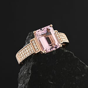 Certified & Appraised Luxoro AAA Palmeiras Pink Morganite and G-H I2 Diamond 2.50 ctw Ring in 10K Rose Gold (Size 6.0)