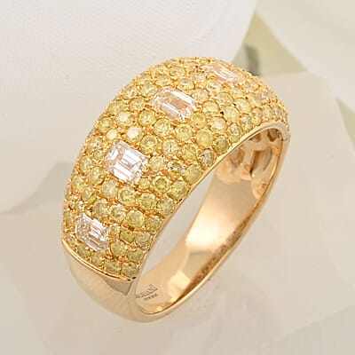 Modani Natural Yellow Diamond 2.00 ctw Ring in 14K Yellow Gold (Size 10.0) 5.60 Grams