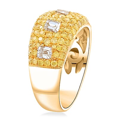 Modani Natural Yellow Diamond 2.00 ctw Ring in 14K Yellow Gold (Size 10.0) 5.60 Grams