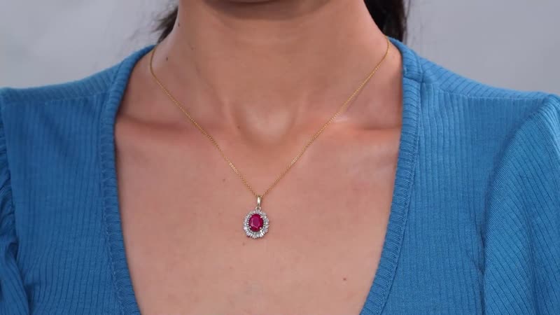 Certified & Appraised Luxoro AAA Royal Ruby G-H I2 Natural Champagne and White Diamond 3.06 ctw Sunlit Rose Pendant without Chain in 10K Yellow Gold