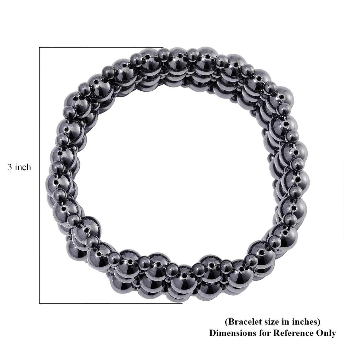 Terahertz 308.00 ctw Beaded Stretch Bracelet 8-8.5 Inches image number 3