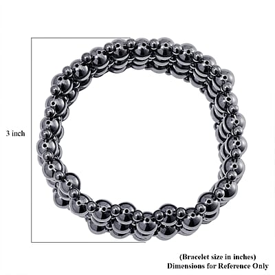 Terahertz 308.00 ctw Beaded Stretch Bracelet 8-8.5 Inches