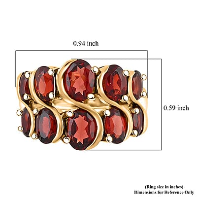 Mozambique Garnet 5.50 ctw Ring in Goldtone (Size 6.0)
