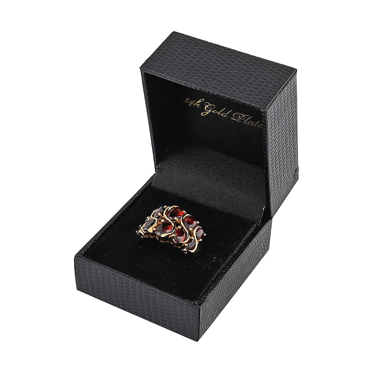 Mozambique Garnet 5.50 ctw Ring in Goldtone (Size 9.0) image number 4