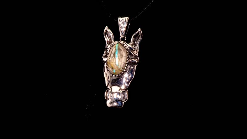 Artisan Crafted Royston Ribbon Turquoise Fancy Pendant in Black Oxidized Sterling Silver 6.70 ctw