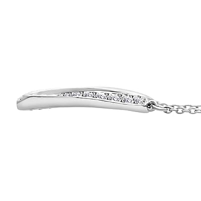 Luxuriant Lab Grown Diamond G-H SI 0.50 ctw Heart Necklace in Platinum Over Sterling Silver 18-20 Inches