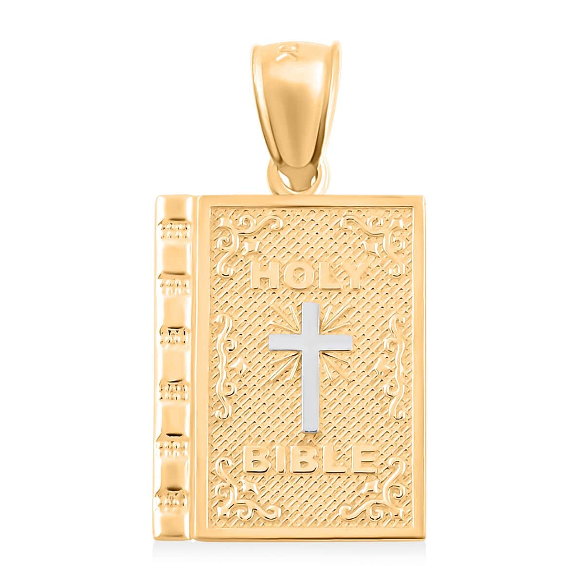 1.15ctw Cubic Zirconia Cross Pendant 10k Yellow 2024 Gold Religious Jewelry