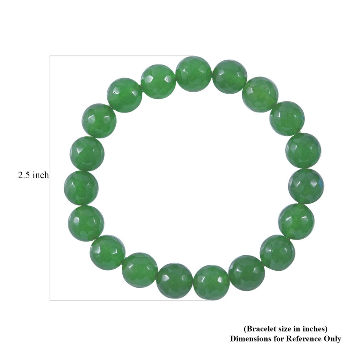 Verde Onyx 100.00 ctw Beaded Stretch Bracelet image number 2