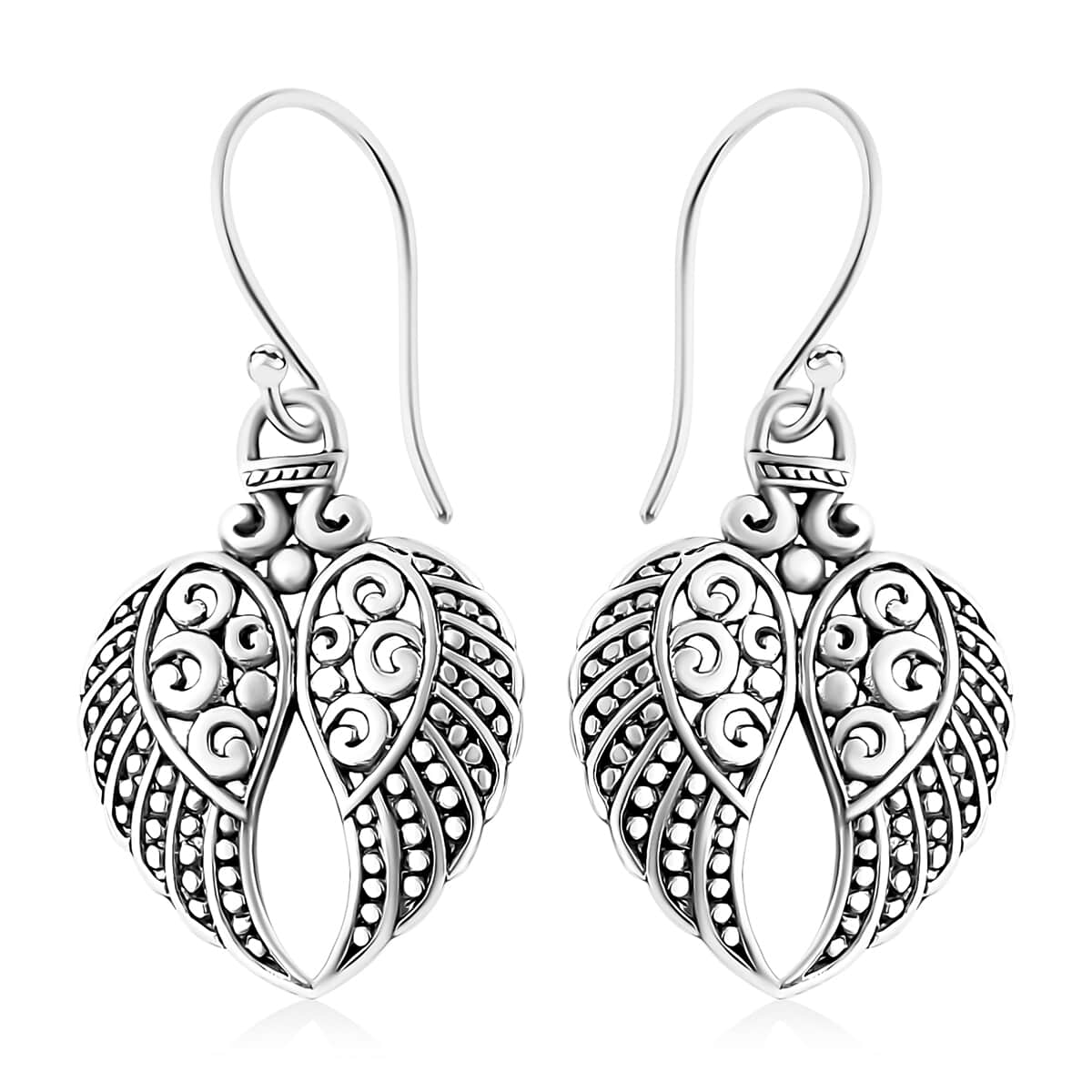 Bali Legacy Angel Wings Earrings in Sterling Silver 4.20 Grams image number 0