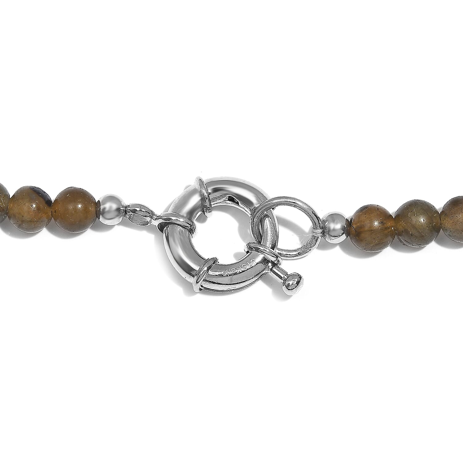 Karis Malagasy Labradorite Beaded 167.00 ctw Necklace 20 Inches in Platinum Bond 